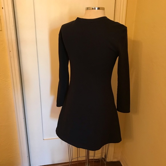 TRF Zara black tunic dress sweatshirt material M/L - Picture 5 of 5